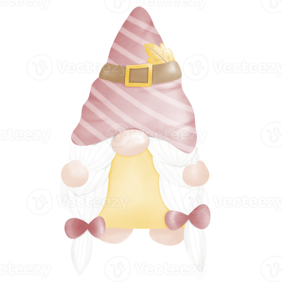 cute gnome wear red hat png
