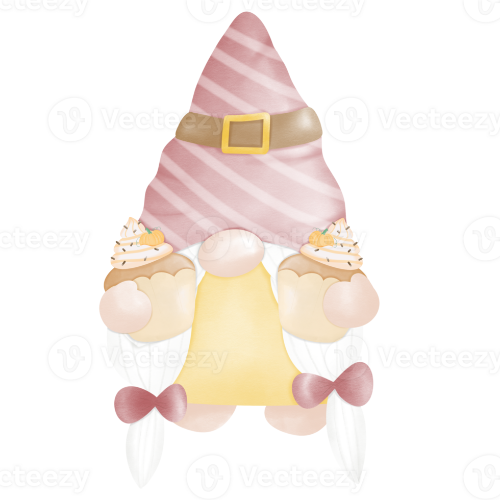 cute gnome wear red hat png