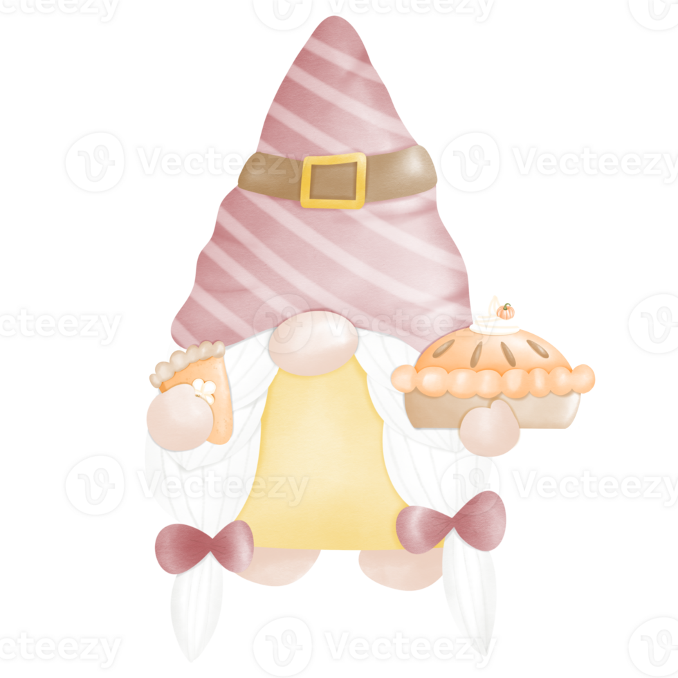 cute gnome wear red hat png
