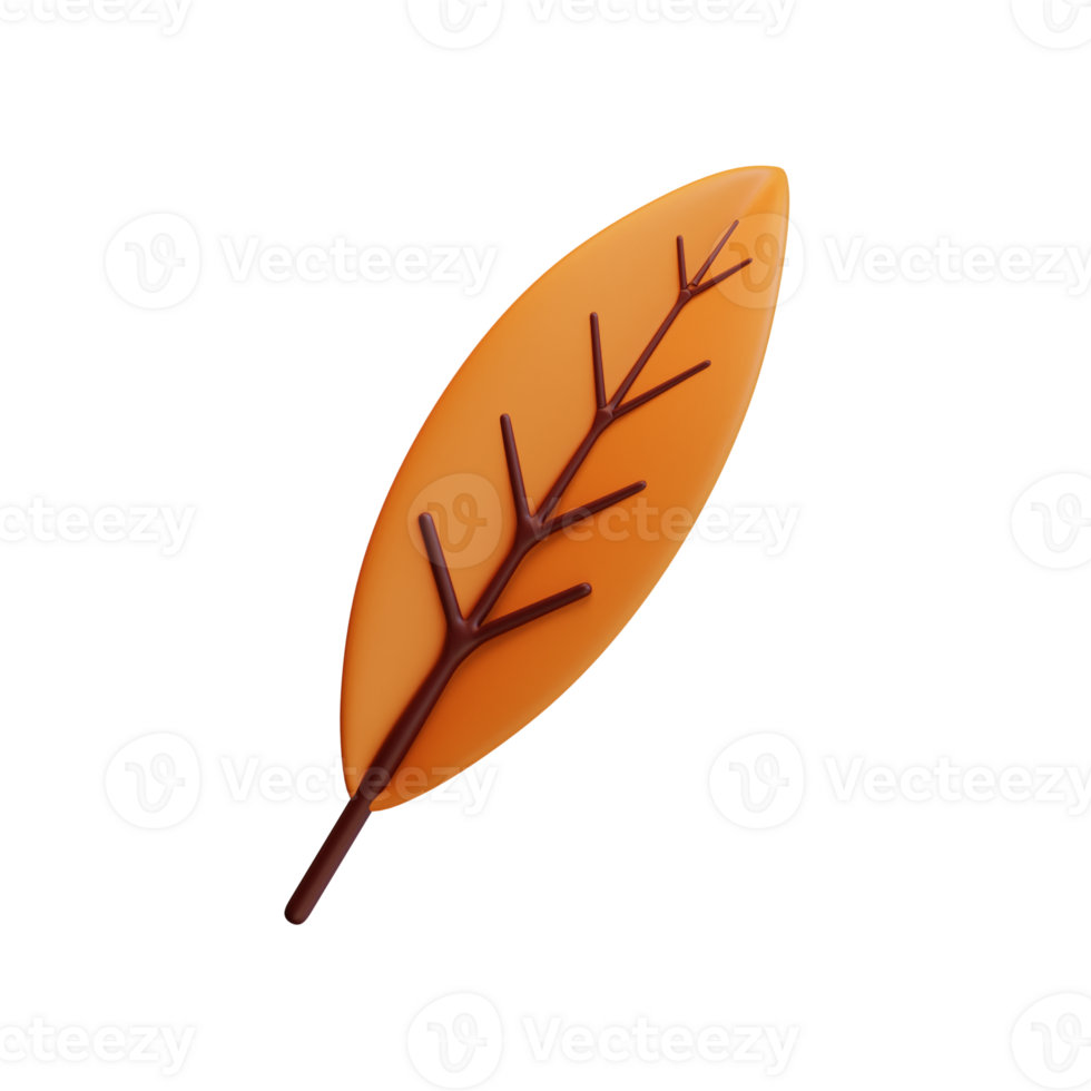 3d leaf icon from hello autumn elements collection png