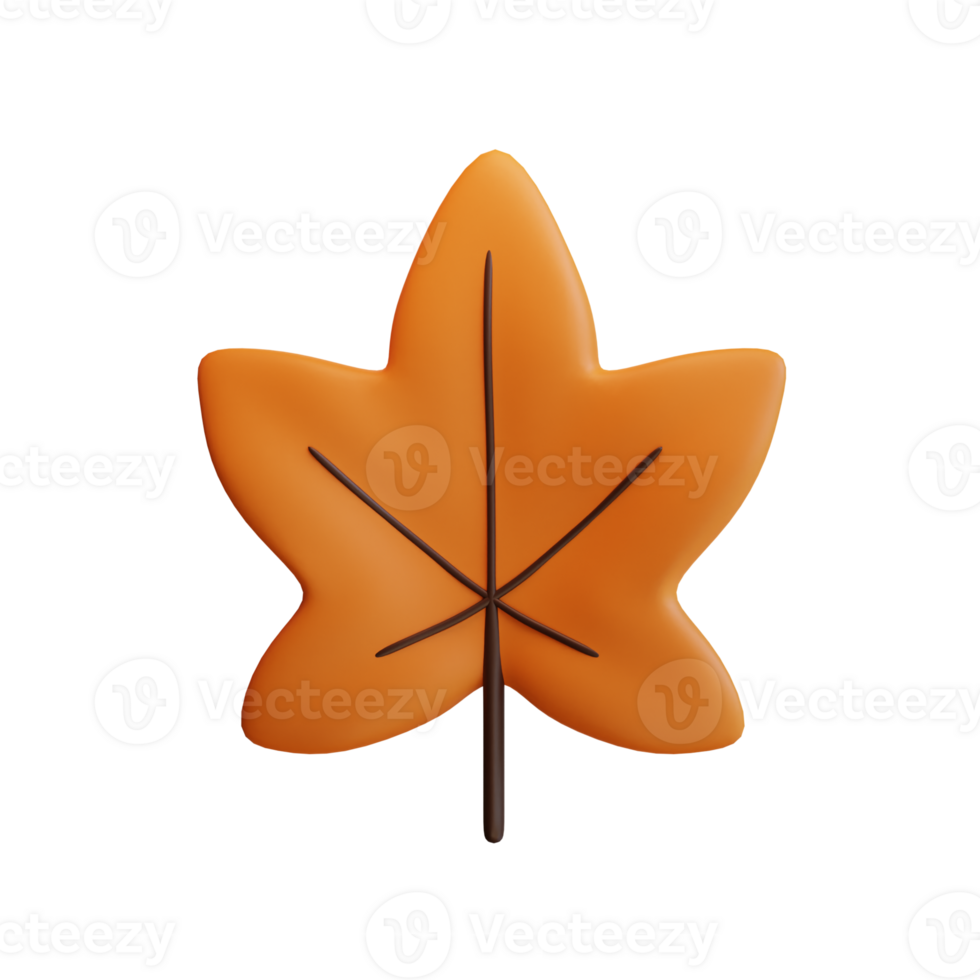 3d maple leaf icon from hello autumn elements collection png