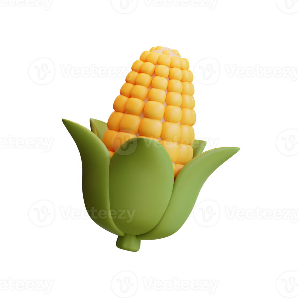 3d corn icon from hello autumn elements collection png