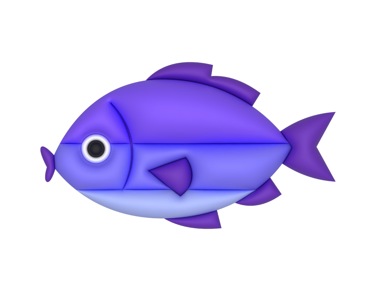 a purple fish on a transparent background png