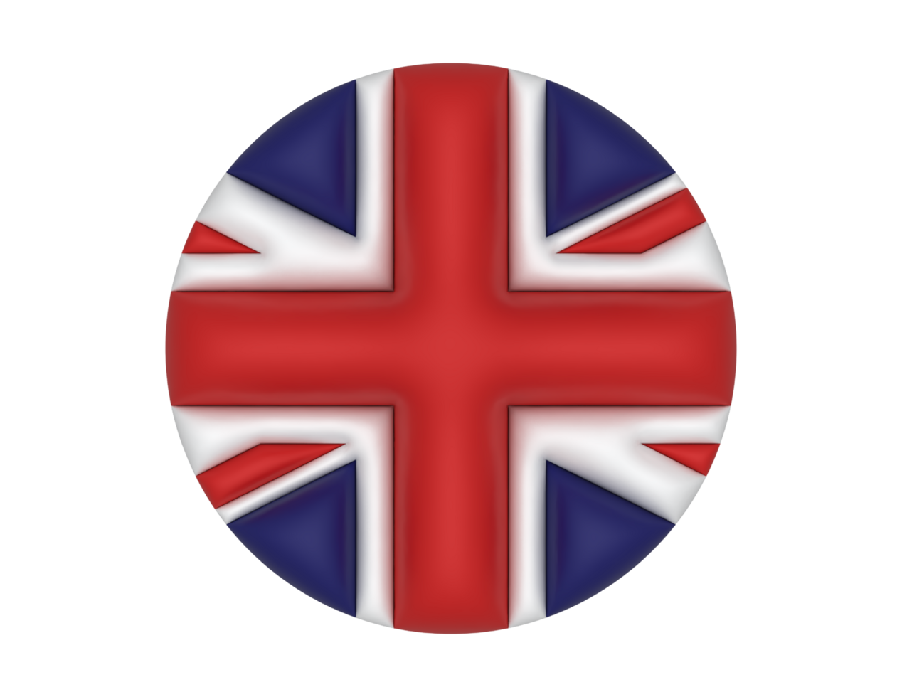 3d Reino Unido bandera circular png