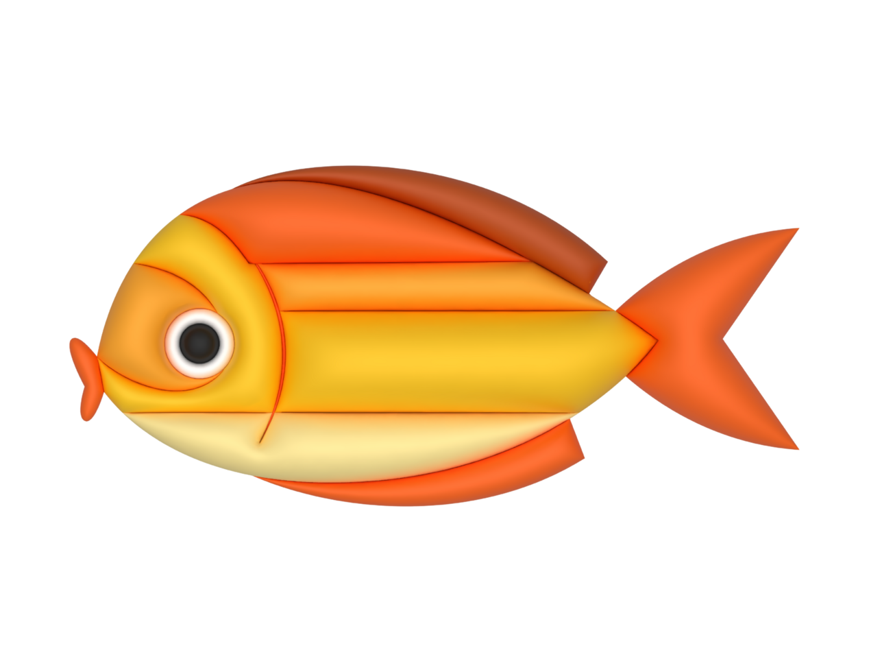 an orange fish icon on a transparent background png