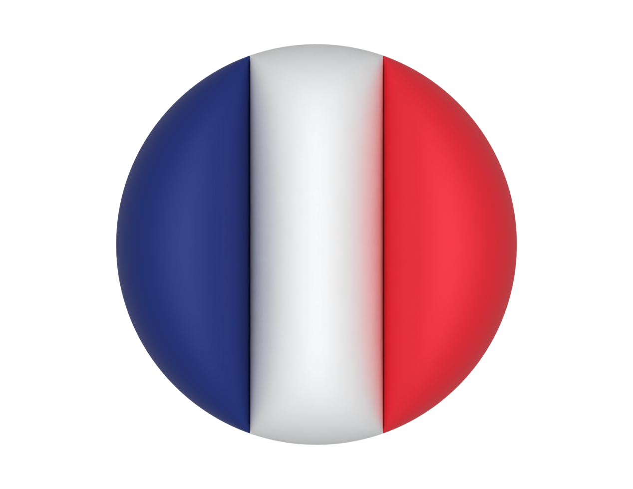 france flag in a circle on transparent background png