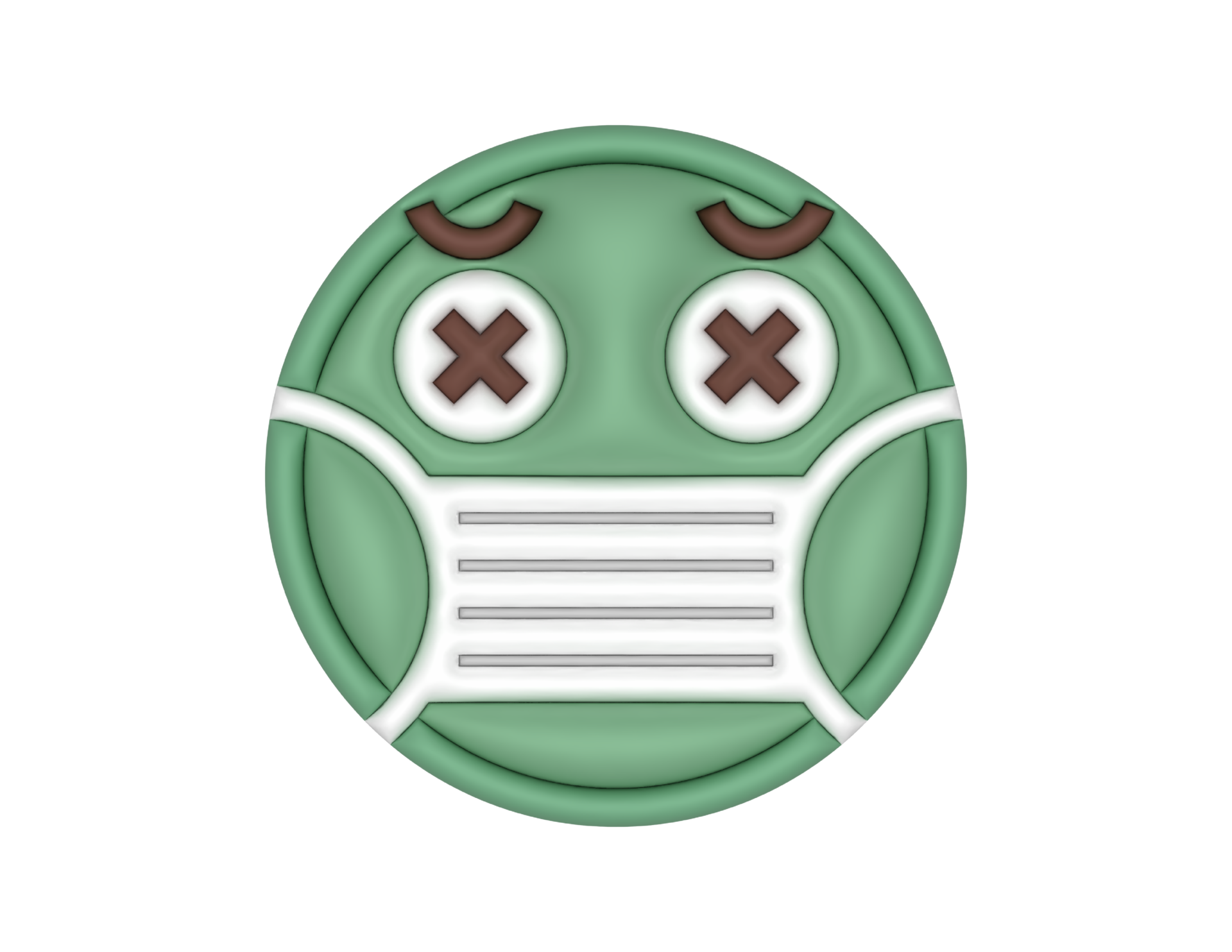a-cartoon-green-face-with-a-mask-on-it-33299181-png