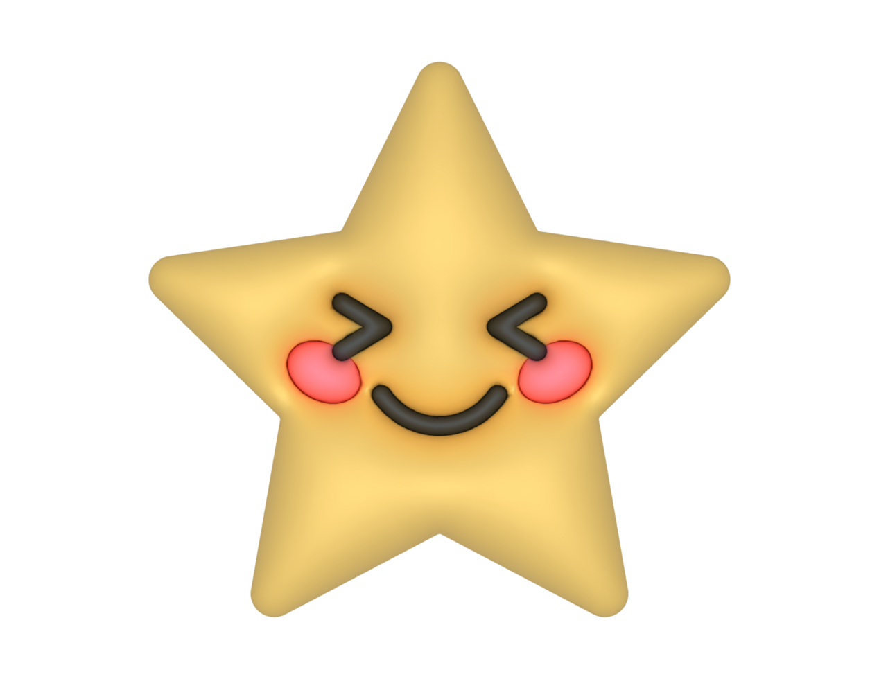 emoji star icon, transparent background, png