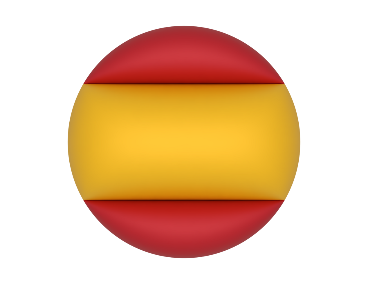 spain flag sphere icon, transparent background png