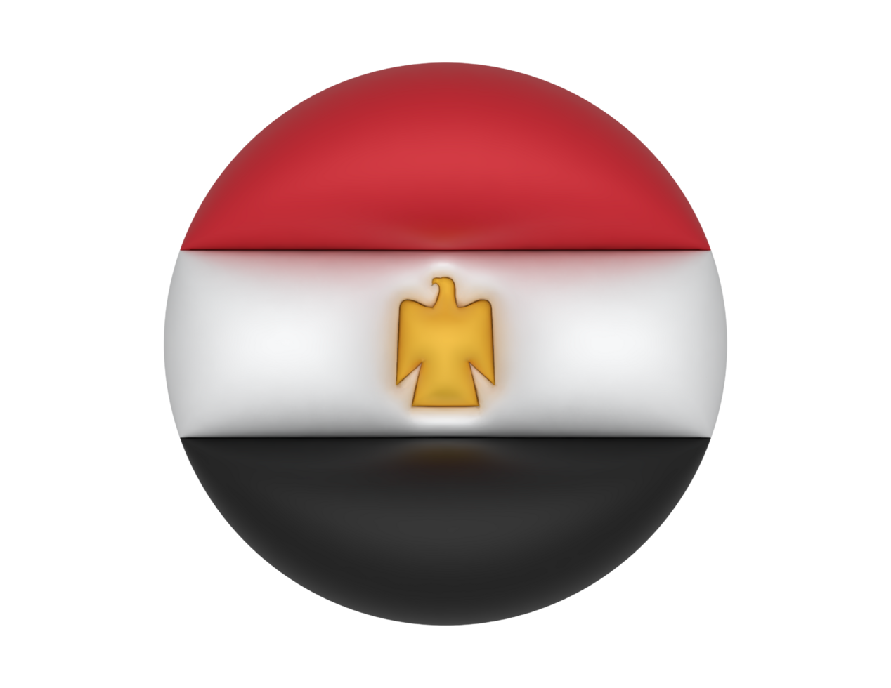 egypt flag in the shape of a ball png