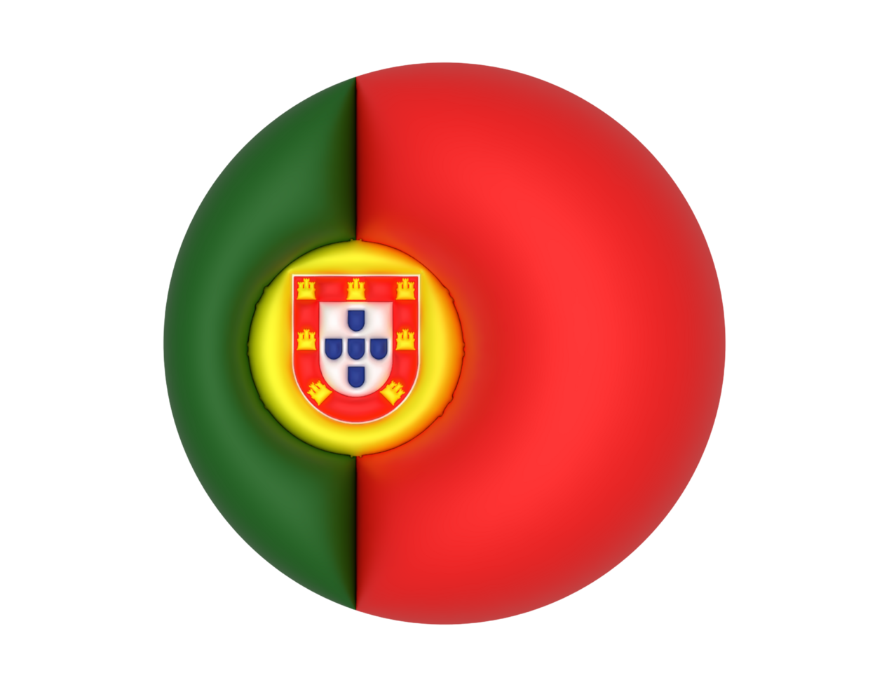 portugal flag in a circle png