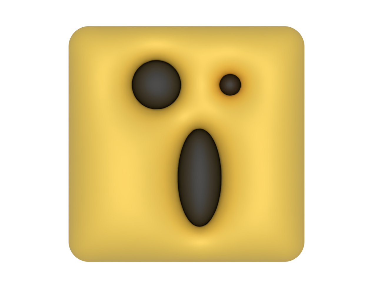 an icon of a yellow square with a black face 33299439 PNG