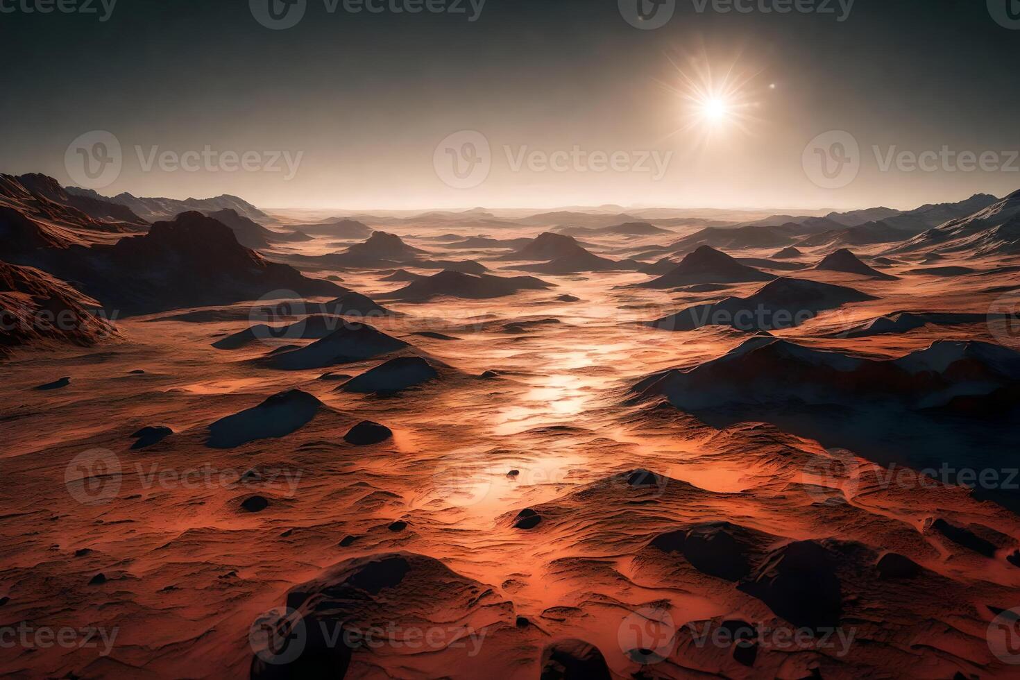 The ice at the poles of Mars looks beautiful when it sparkles in the sun on Mars photo