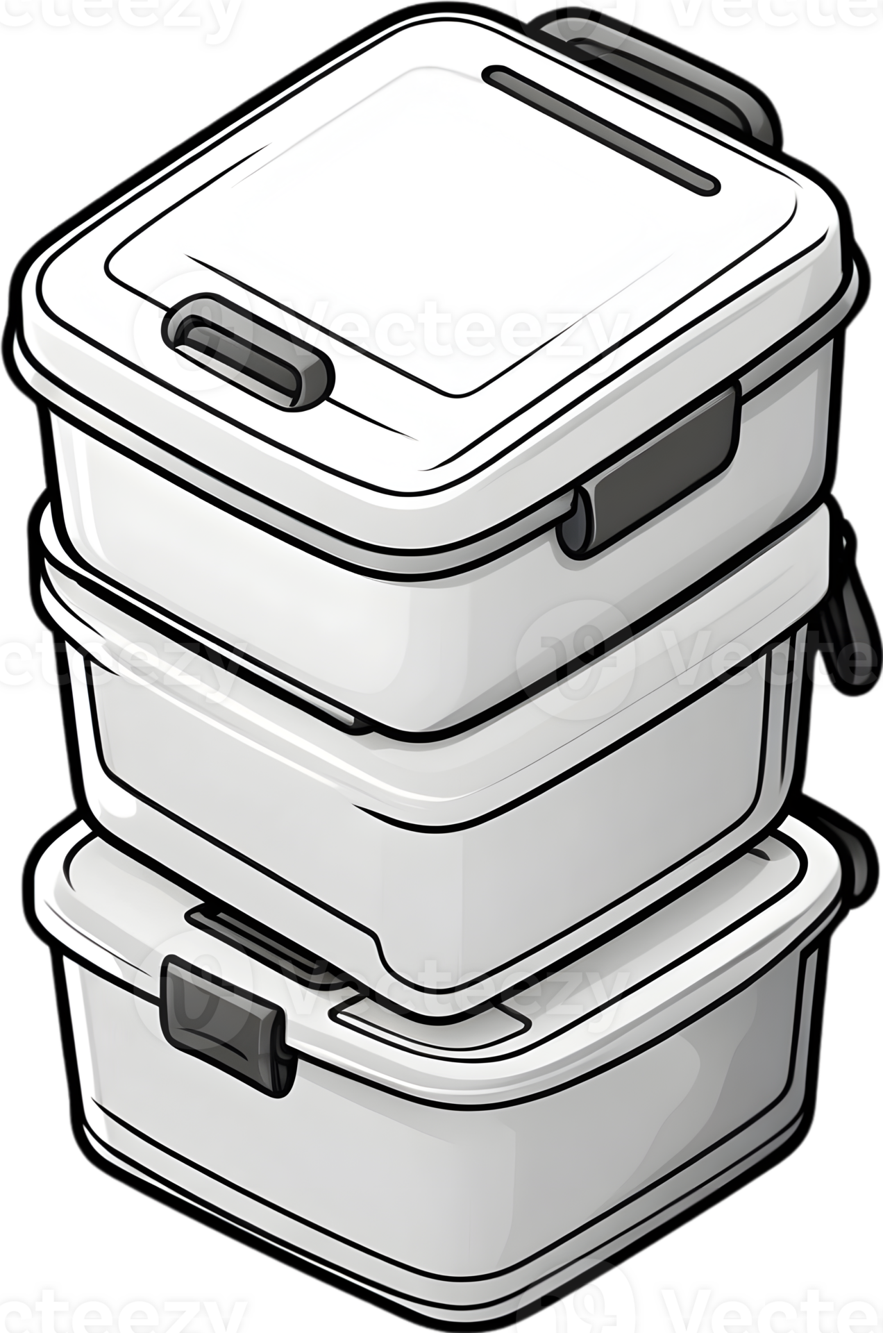 A Lunch Box With Food And Fruit On It Ai Generative 33299713 PNG a-lunch-box-with-food-and-fruit-on-it-ai-generative-33299713-png