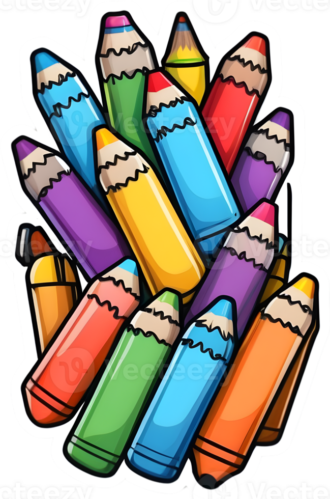 dessin animé crayon crayon ai génératif png