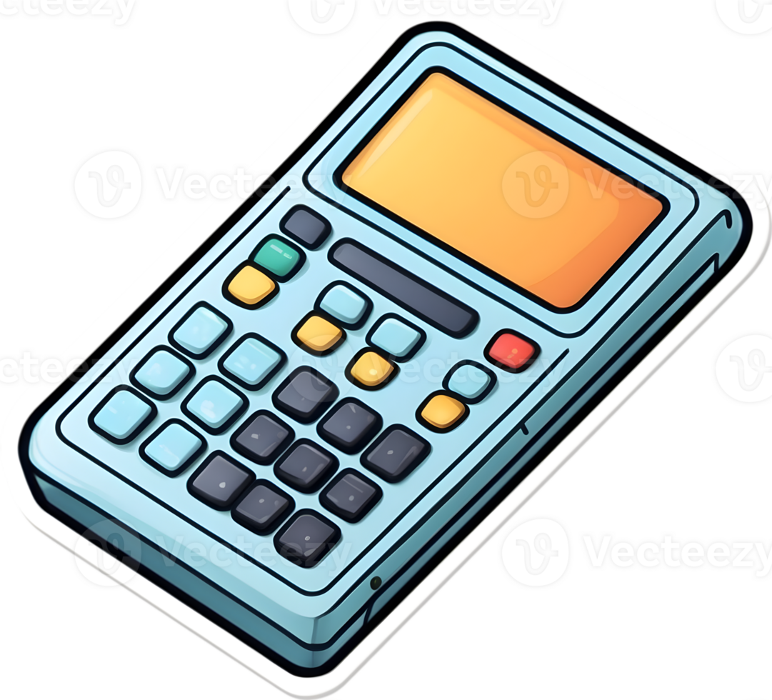 a calculator icon on transparent background ai generative png