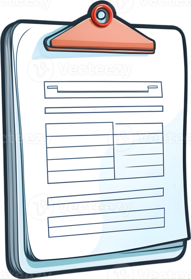 clipboard with pencil and checklist png ai generative