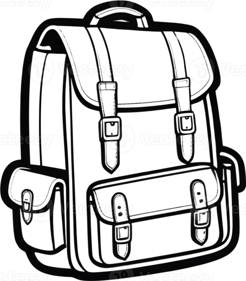 backpack clipart,  ai generative png