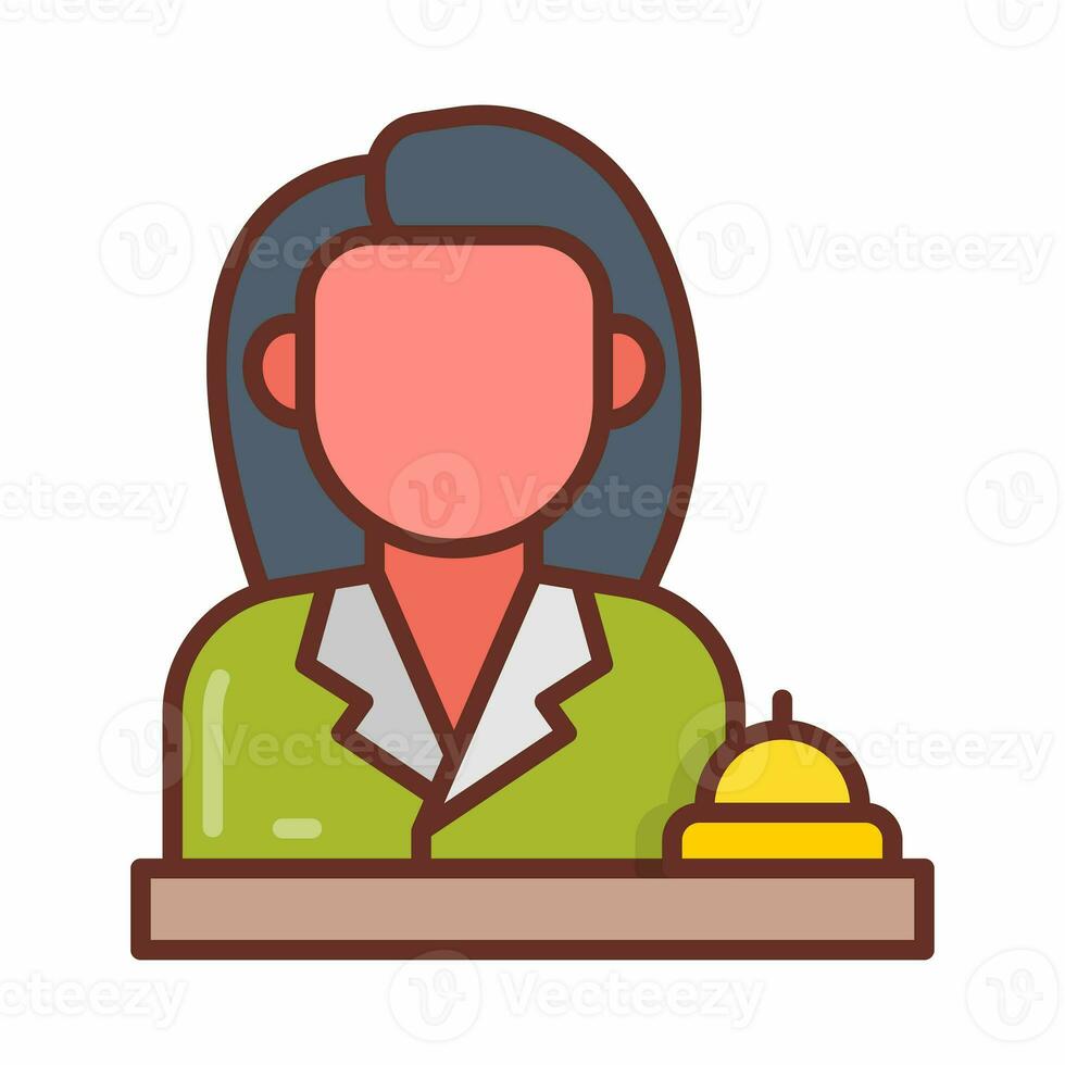 Receptionist icon in vector. Illustration photo