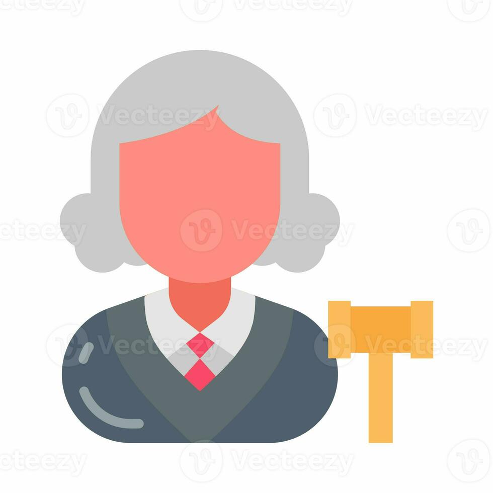 Judge icon in vector. Illustration photo