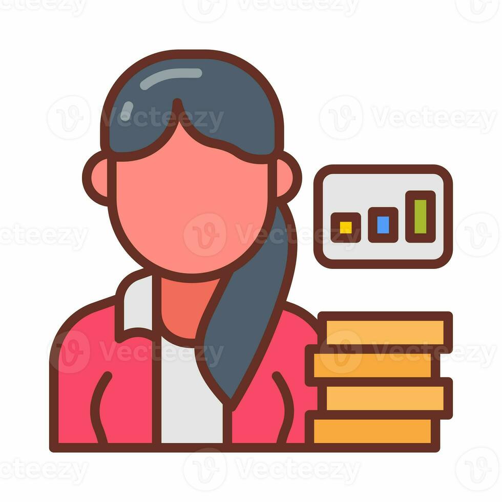 Financial Analyst icon in vector. Illustration photo