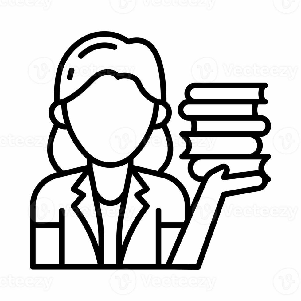 Librarian icon in vector. Illustration photo