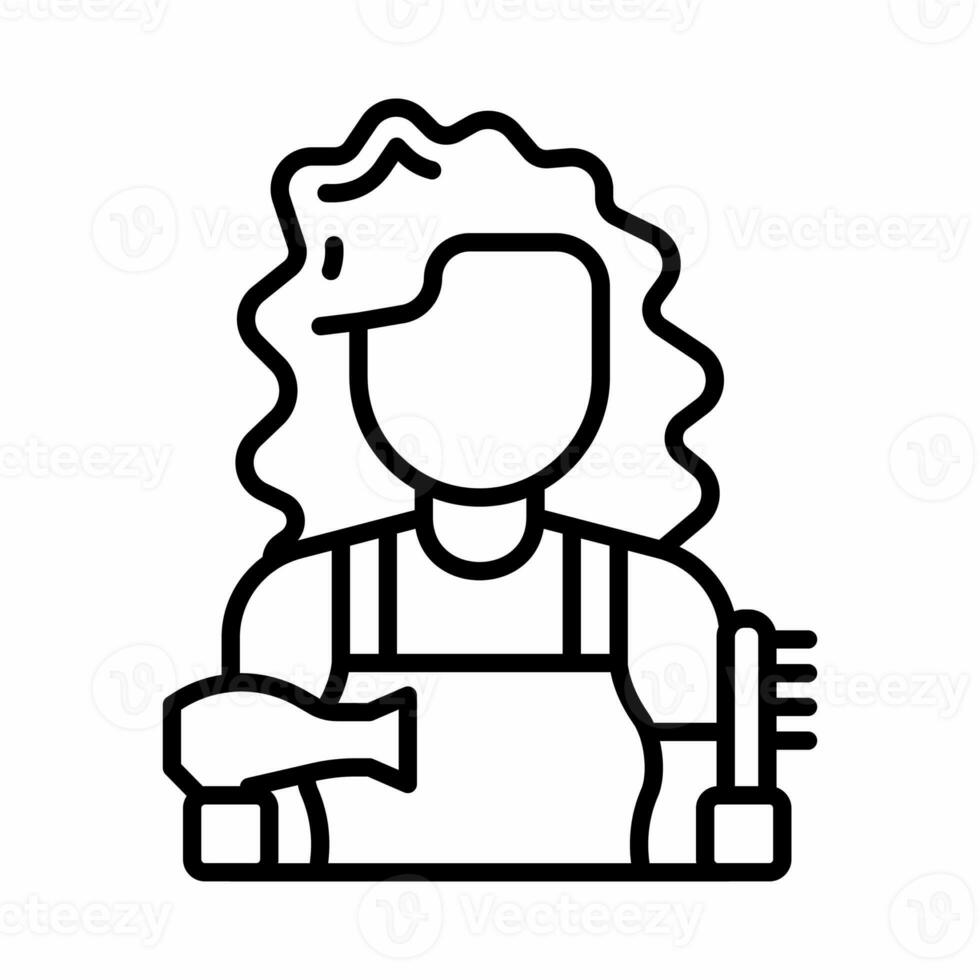 Hairdresser icon in vector. Illustration photo