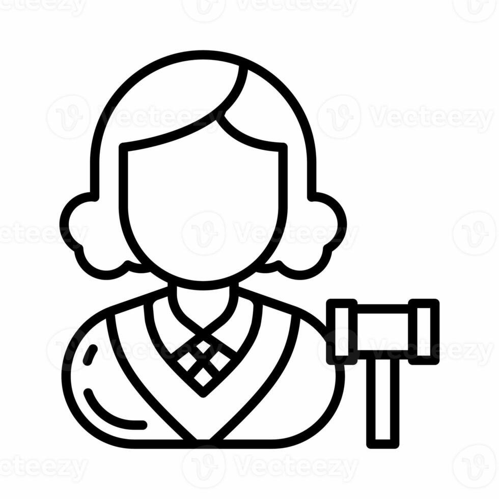 Judge icon in vector. Illustration photo