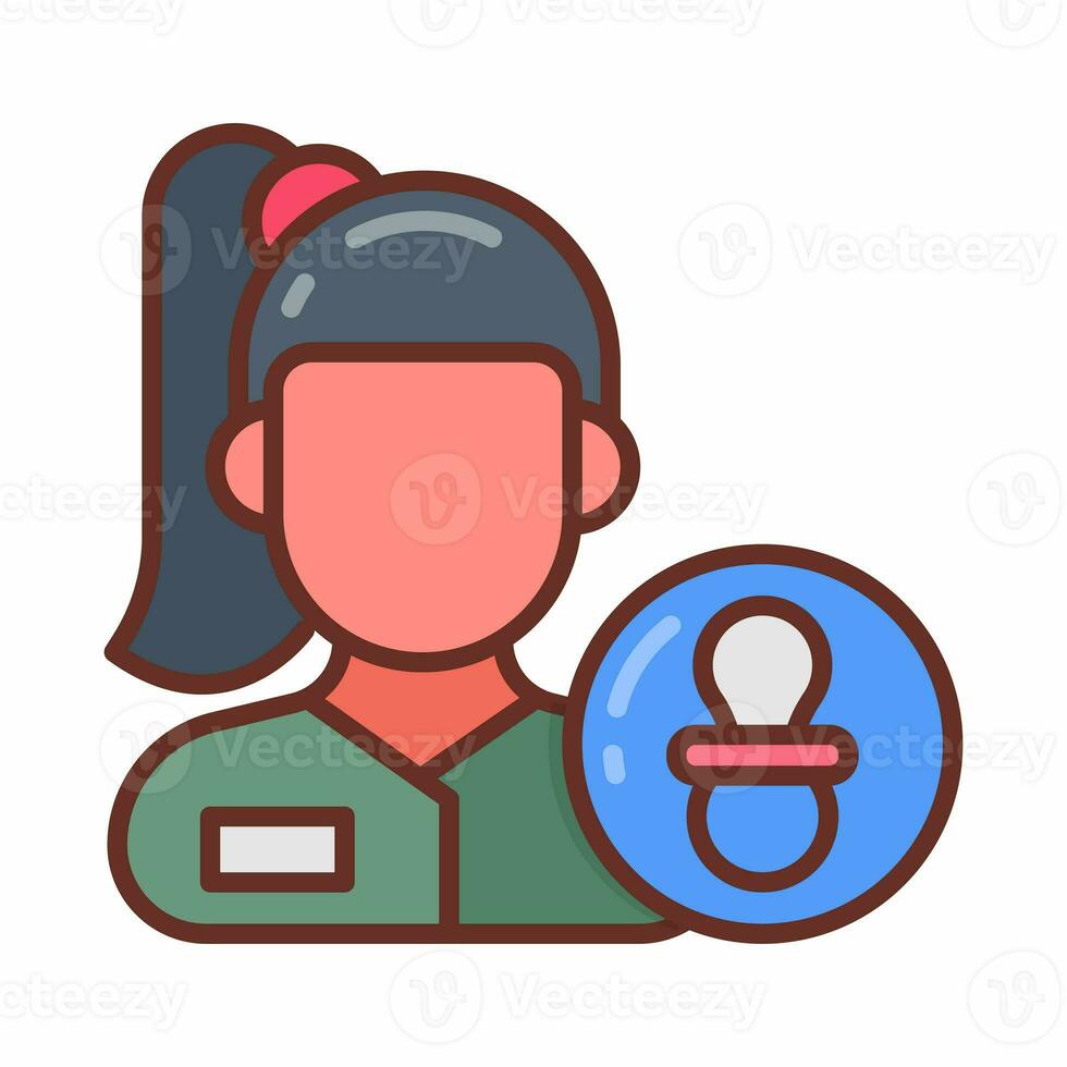 Pediatrician icon in vector. Illustration photo