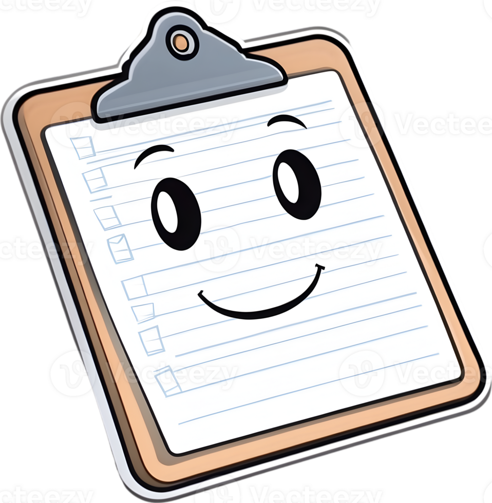 clipboard with pencil and checklist png ai generative