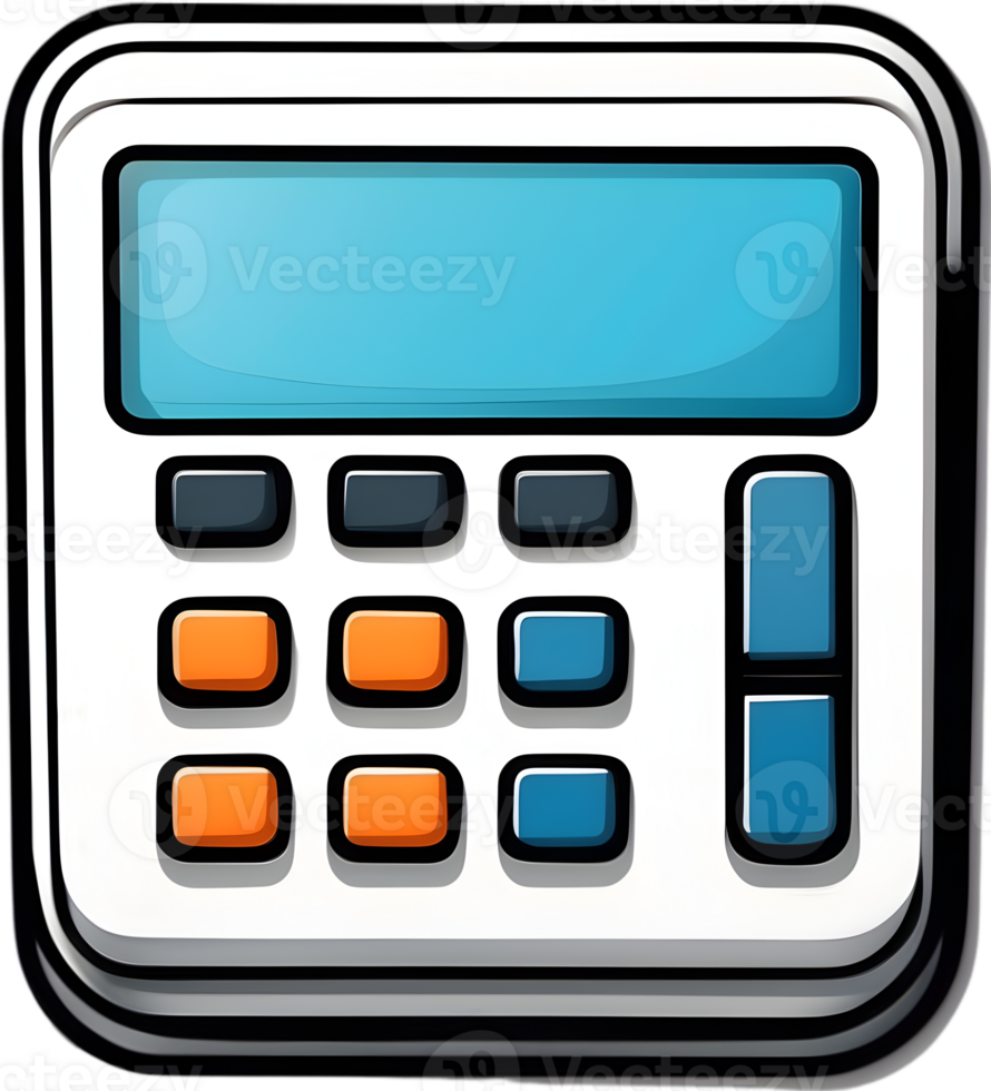 une calculatrice icône sur transparent Contexte ai génératif png