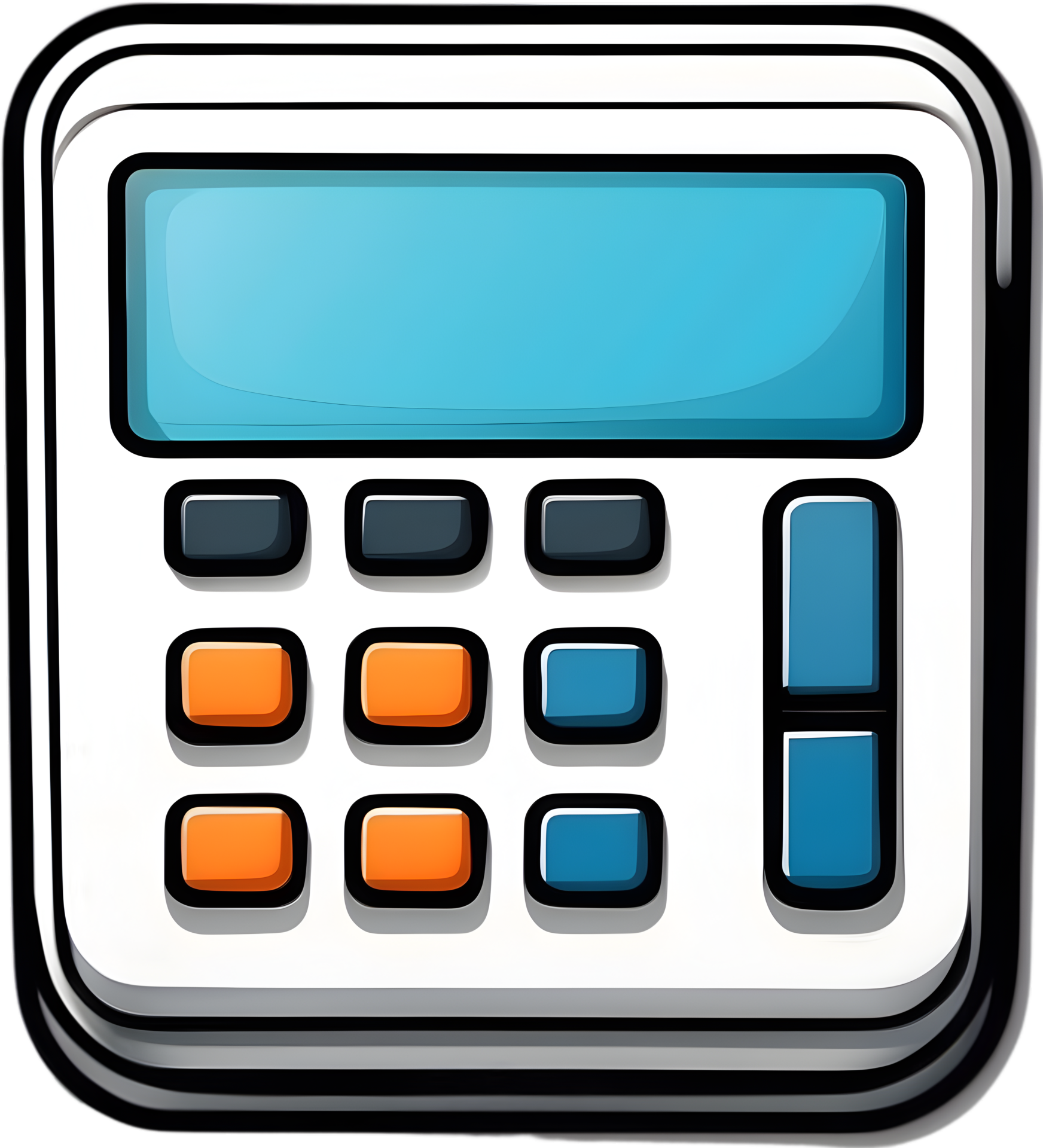 a calculator icon on transparent background ai generative 33300225 PNG