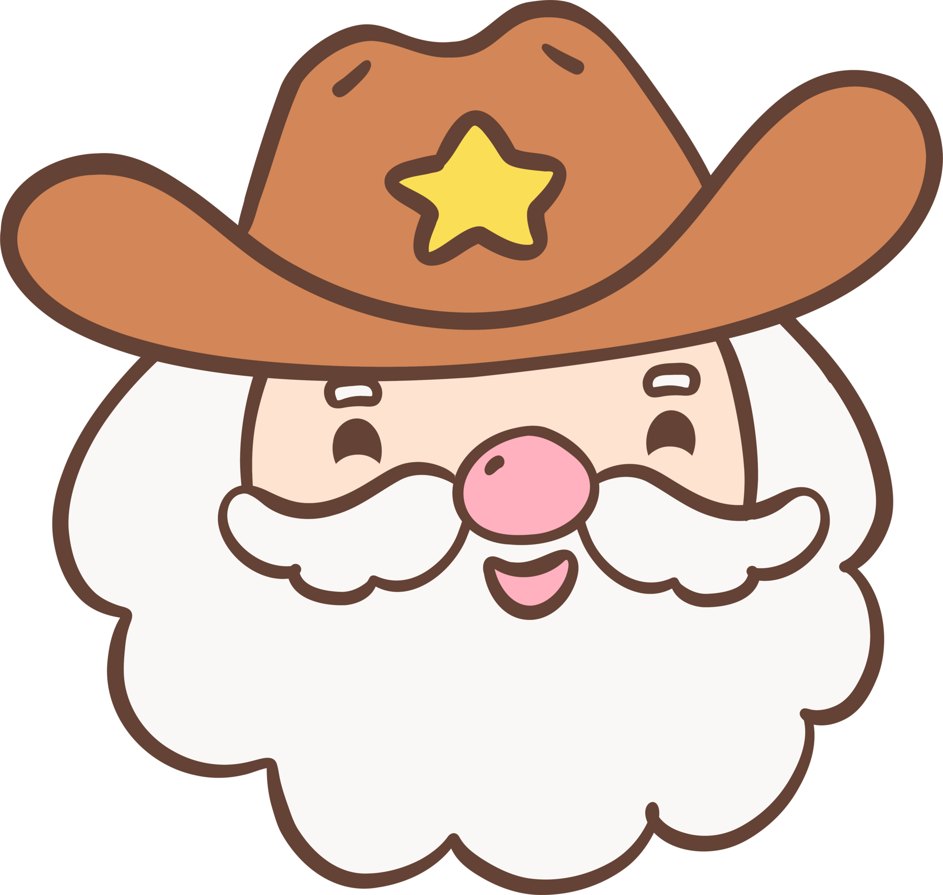 Cowboy Christmas Santa Face 33300404 PNG cowboy-christmas-santa-face-33300404-png
