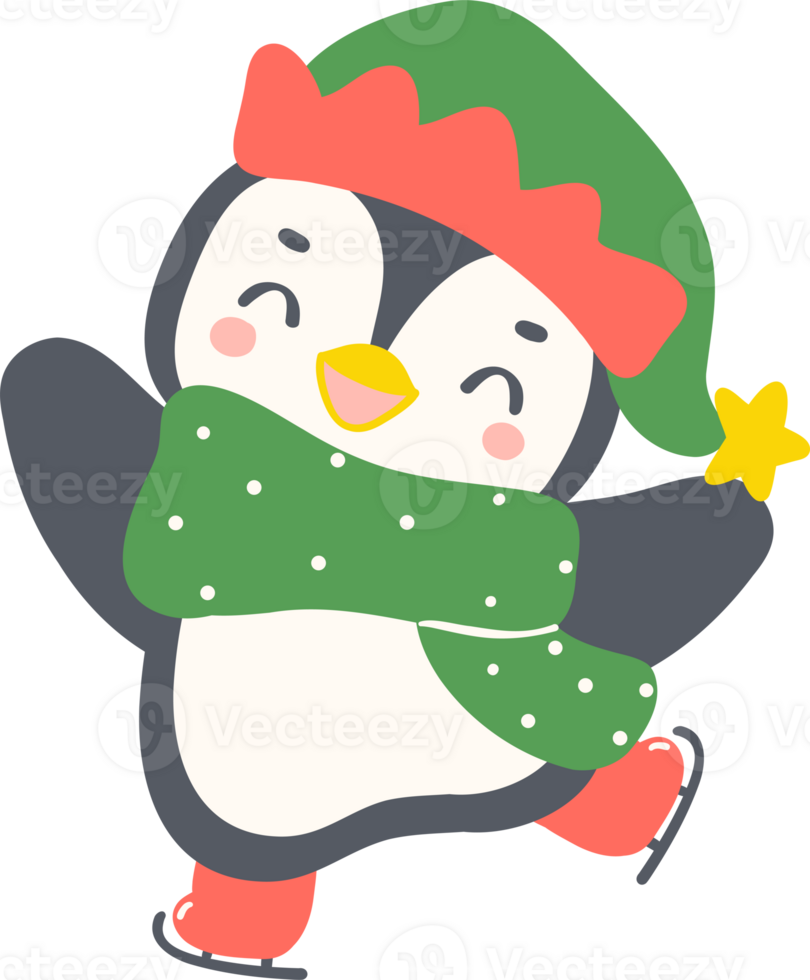 Cute Christmas Penguin png