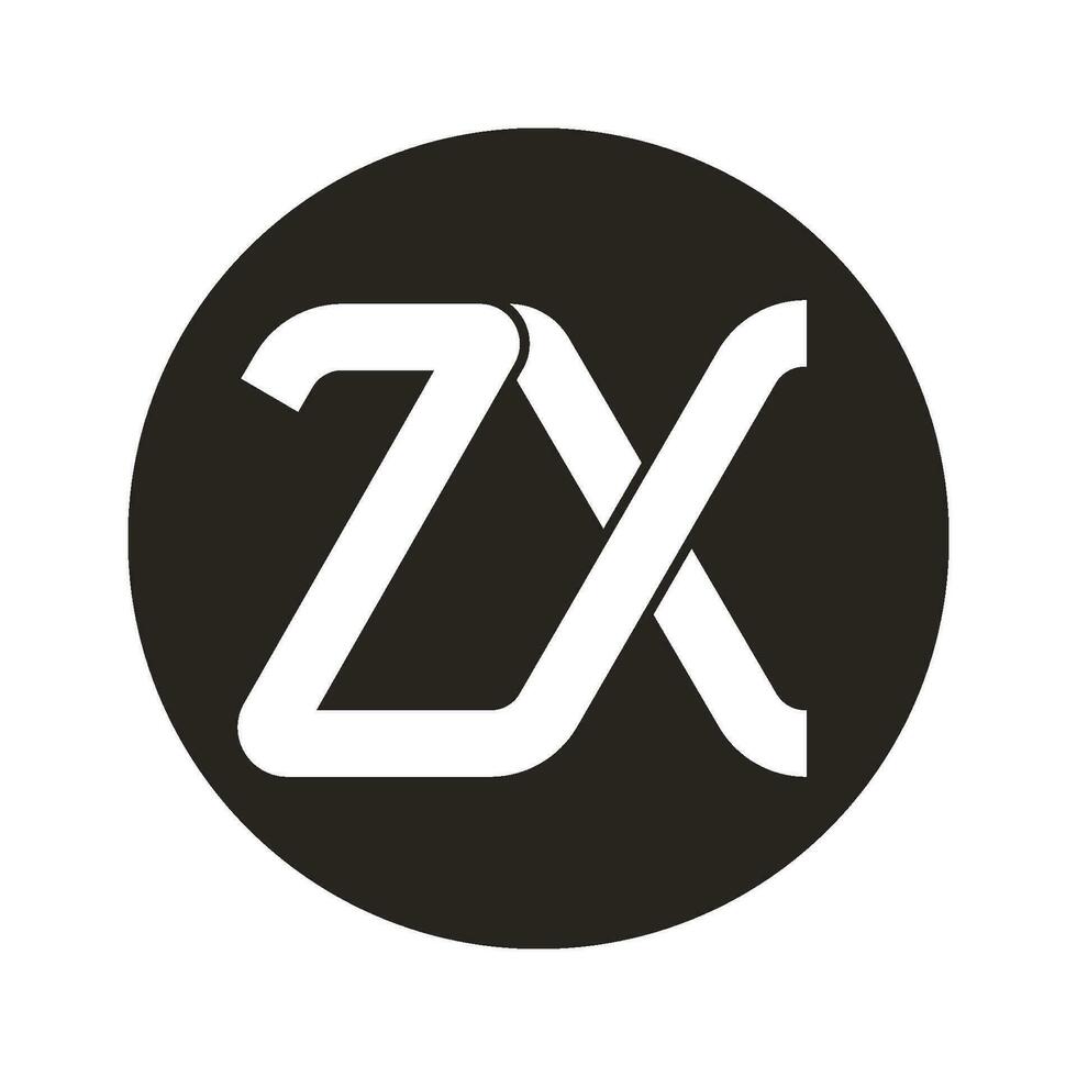 ZX letter logo vector