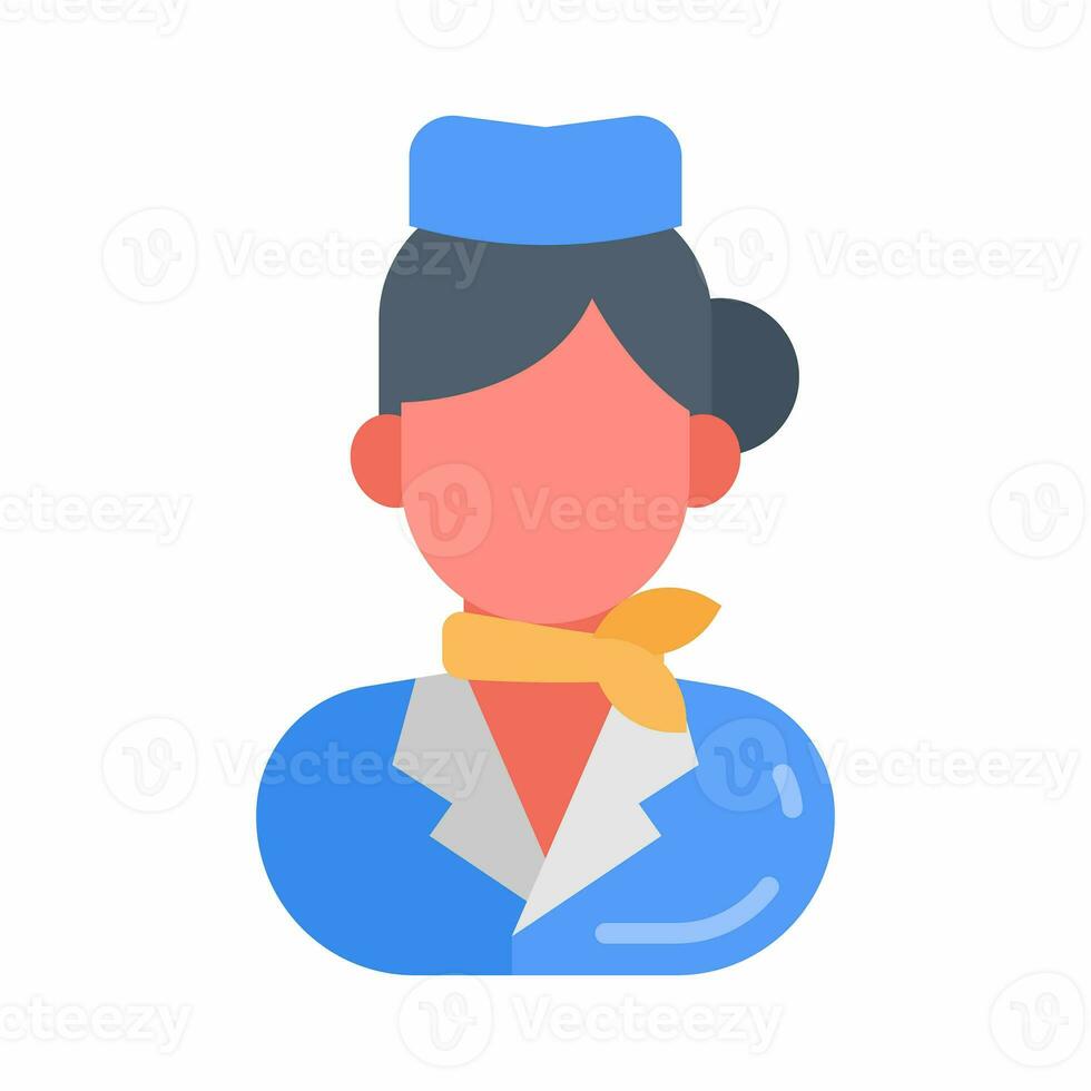 Air Hostess icon in vector. Illustration photo