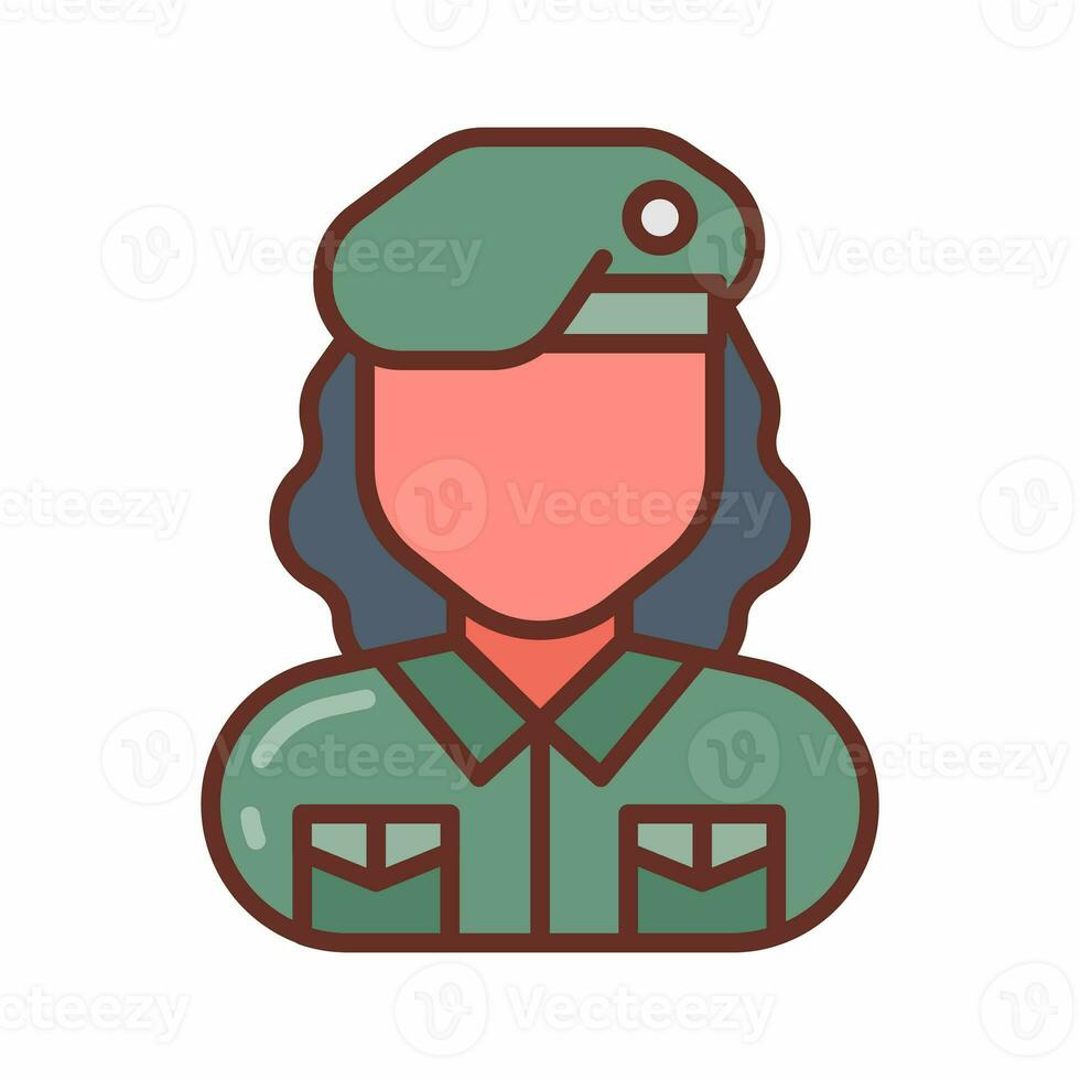 Soldier icon in vector. Illustration photo