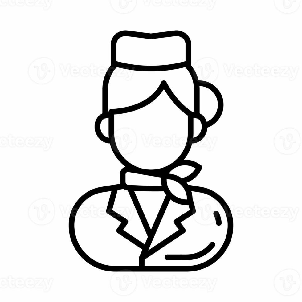 Air Hostess icon in vector. Illustration photo