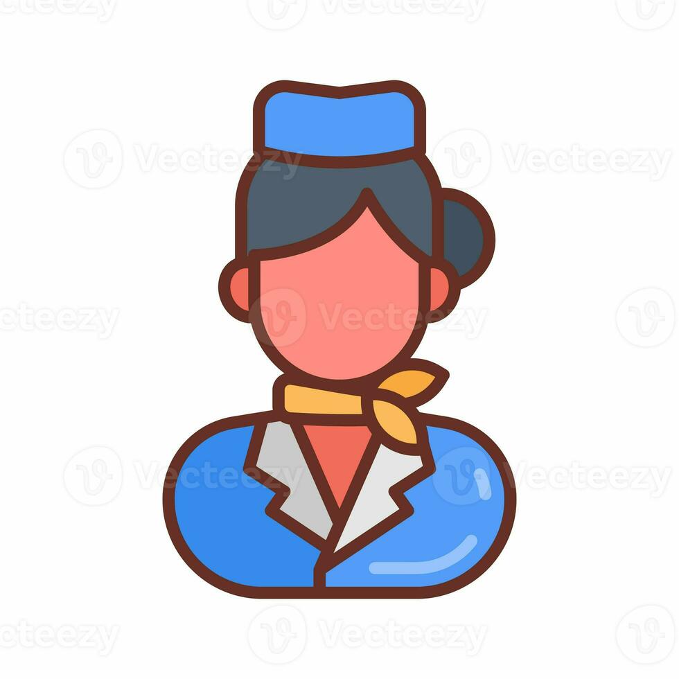 Air Hostess icon in vector. Illustration photo