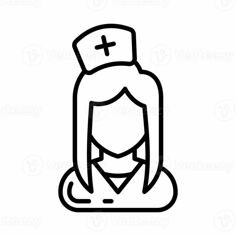 Nurse icon in vector. Illustration photo