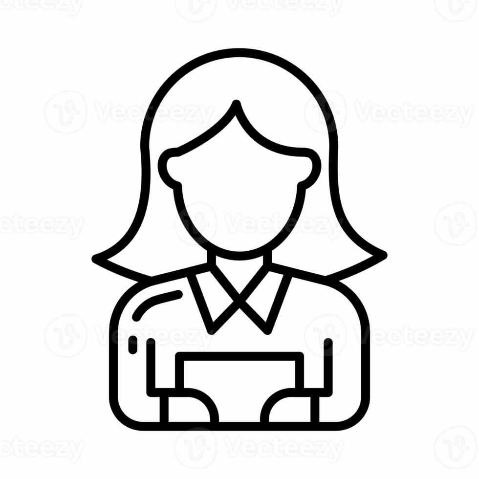 Secretary icon in vector. Illustration photo