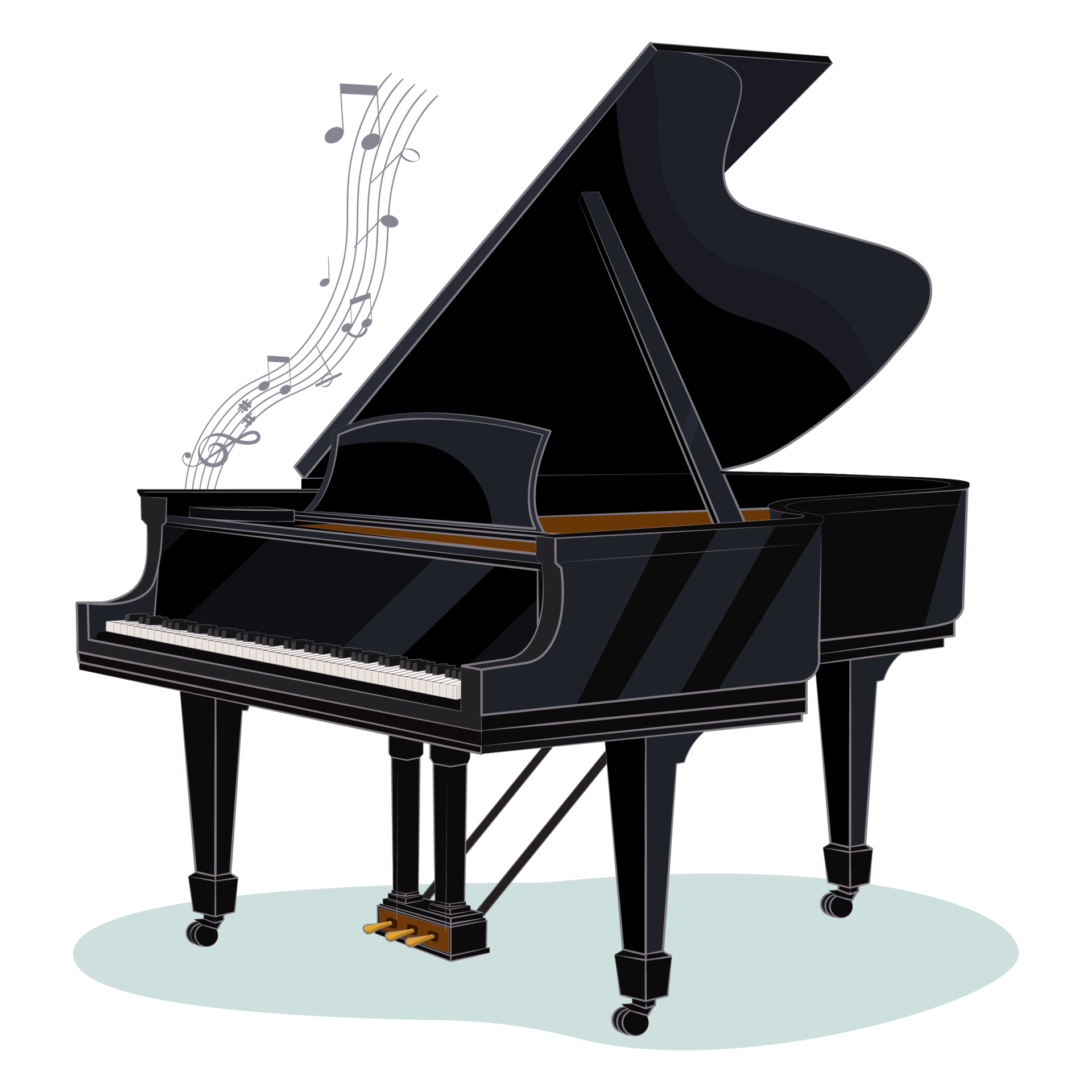 Instrumentos musicales de dibujos animados png imágenes