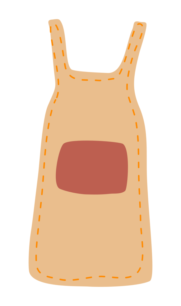 Light brown apron PNG file