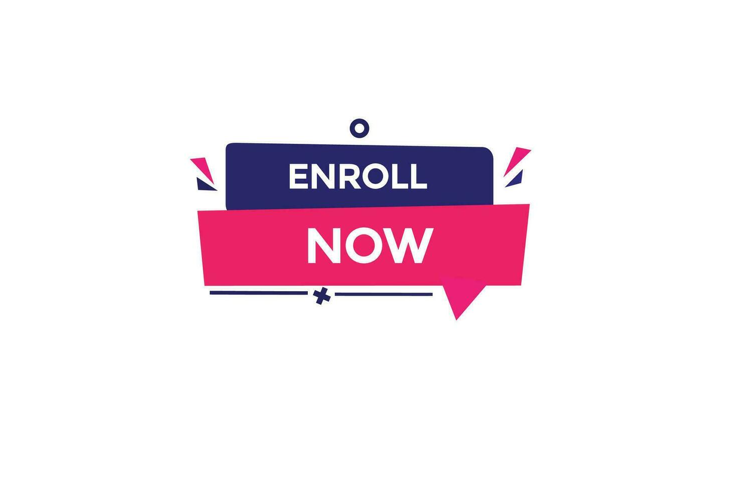 new enroll now website, click button, level, sign, speech, bubble  banner, vector