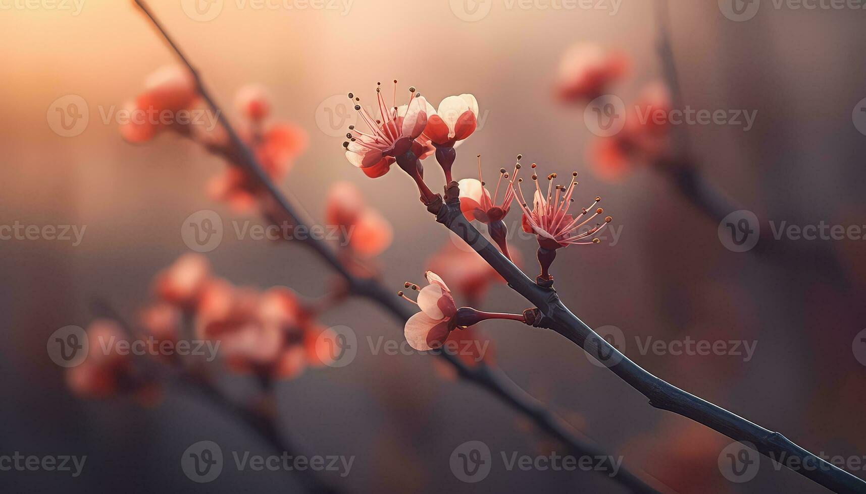Blossom Beauty in a Serene Outdoor Setting AI generated photo