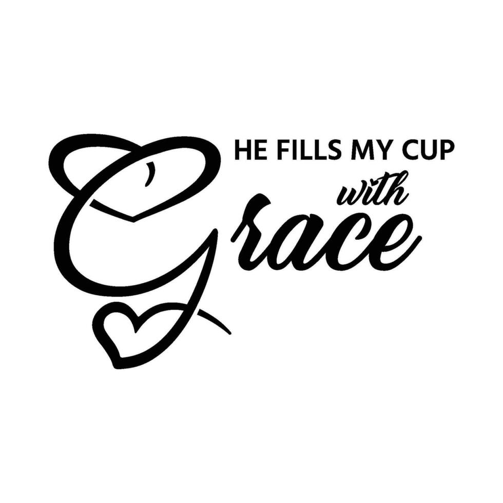 Christian faith, typography for print vector