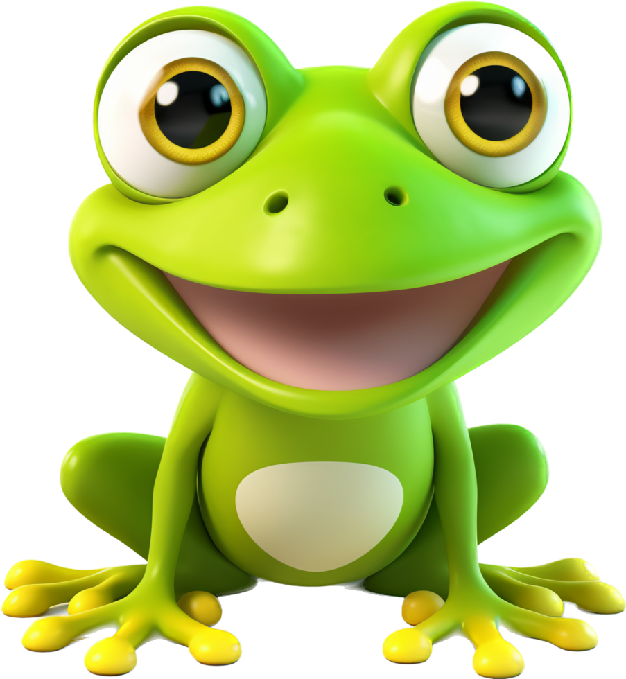 Frog png with AI generated.