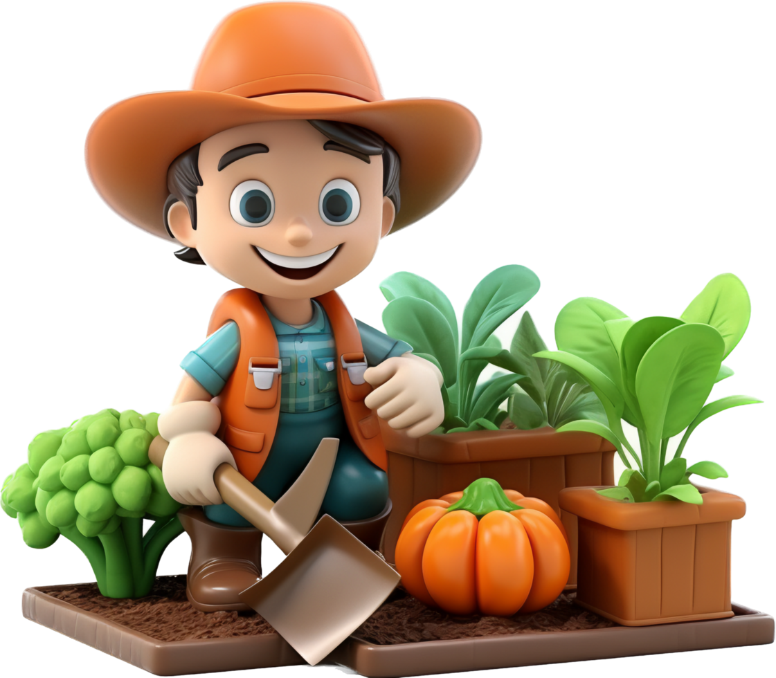 Gardening png with AI generated.