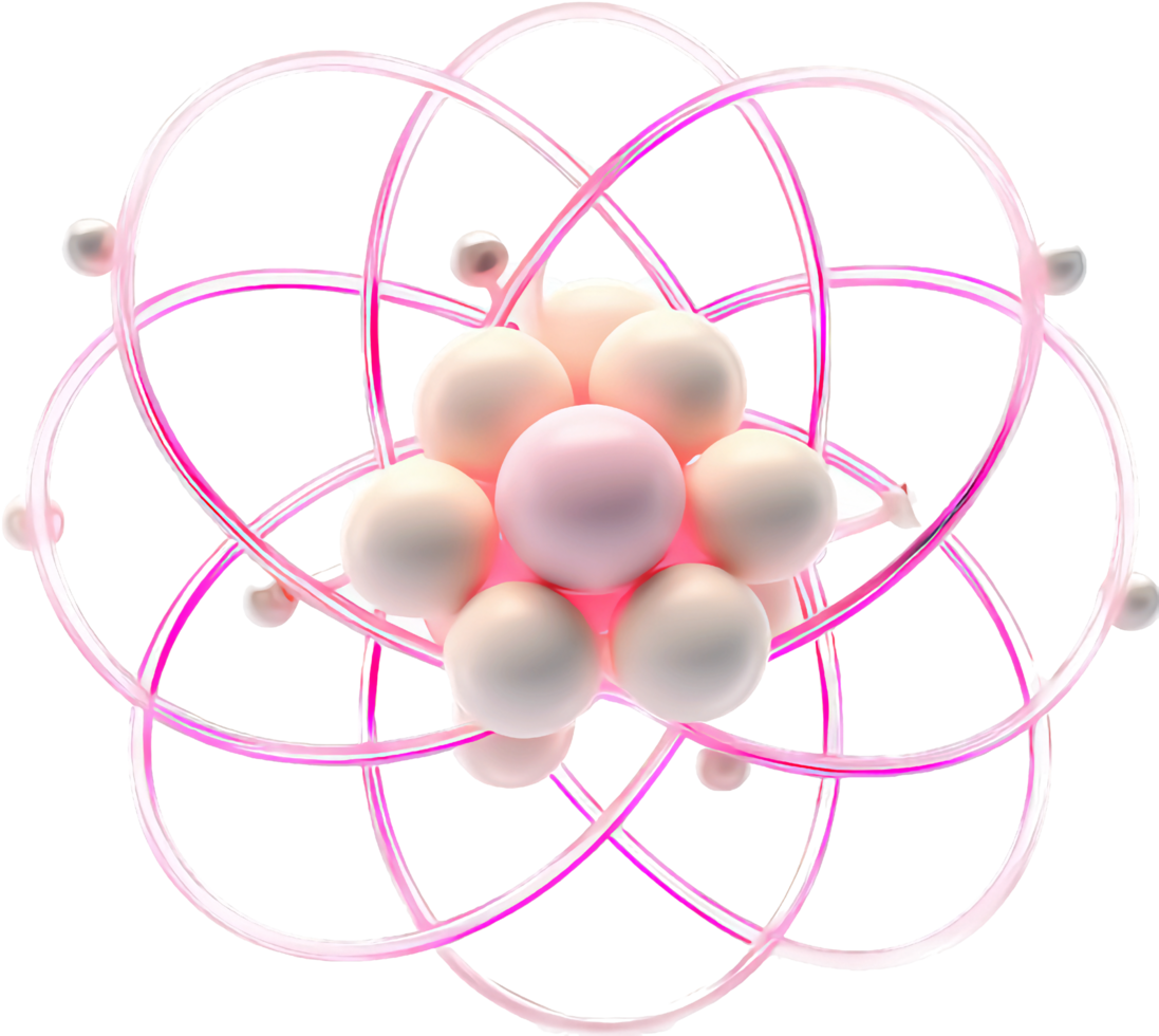 Atom png with AI generated.