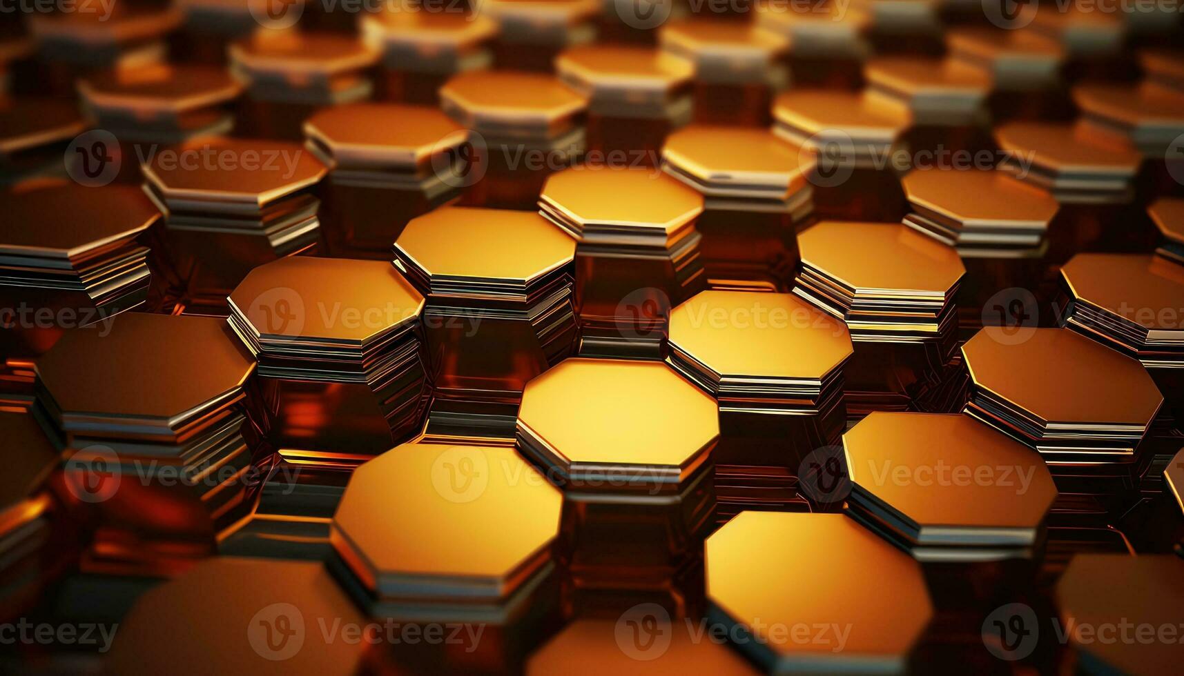 que cae metal átomos reunirse hexagonal cuadrícula ai generado foto